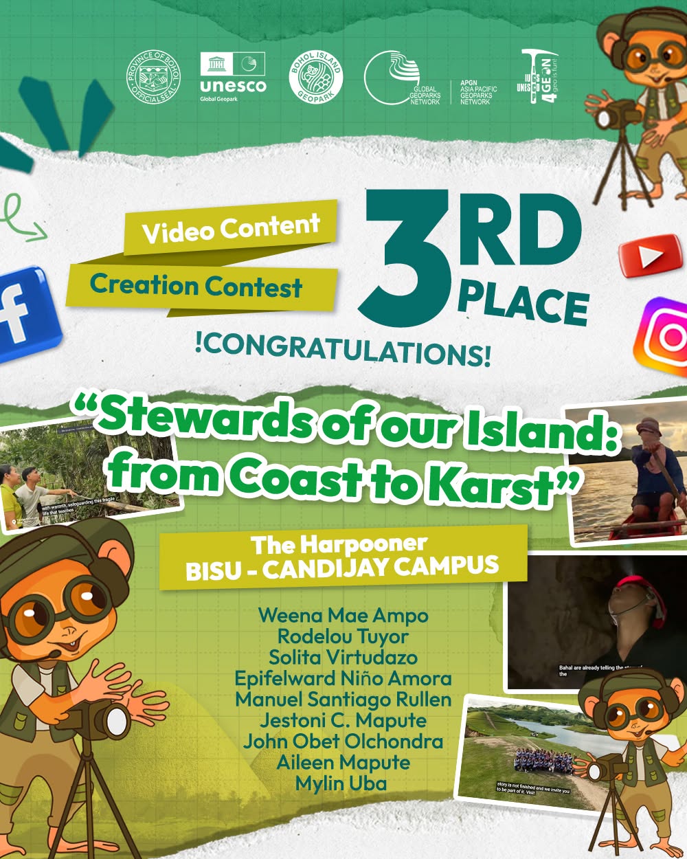 𝟑𝐫𝐝 𝐏𝐥𝐚𝐜𝐞 in the Geopark Video Content Creation